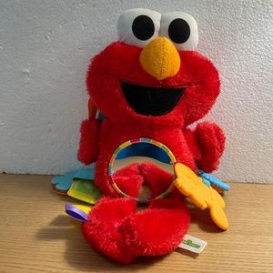 Elmo Plush Sesame Street Bright Starts Toy Mirror Tags Teether Sensory Lovey 15"